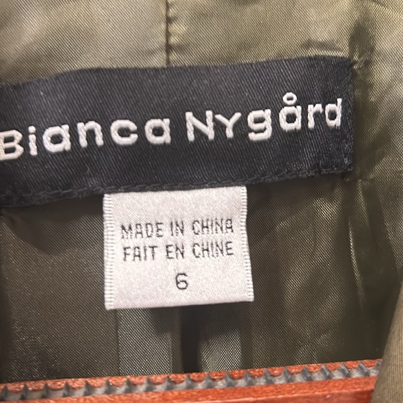 Bianca Nygarg - Military Green Button Up Light Jacket with Pockets Size 6 Women - Picture 2 of 8